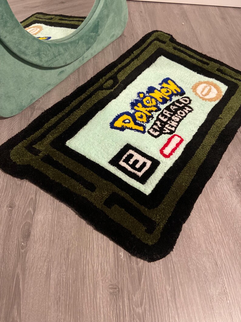 Pokemon Route Rug Handmade Pokemon Emerald Version Cartridge Rug – Pokemon Gameboy ...
