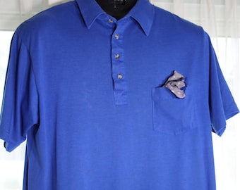 Nautica Mens Navy Blue Soft Polo Shirt Large New Logo MSRP $59.99 T-shirt  Stitch
