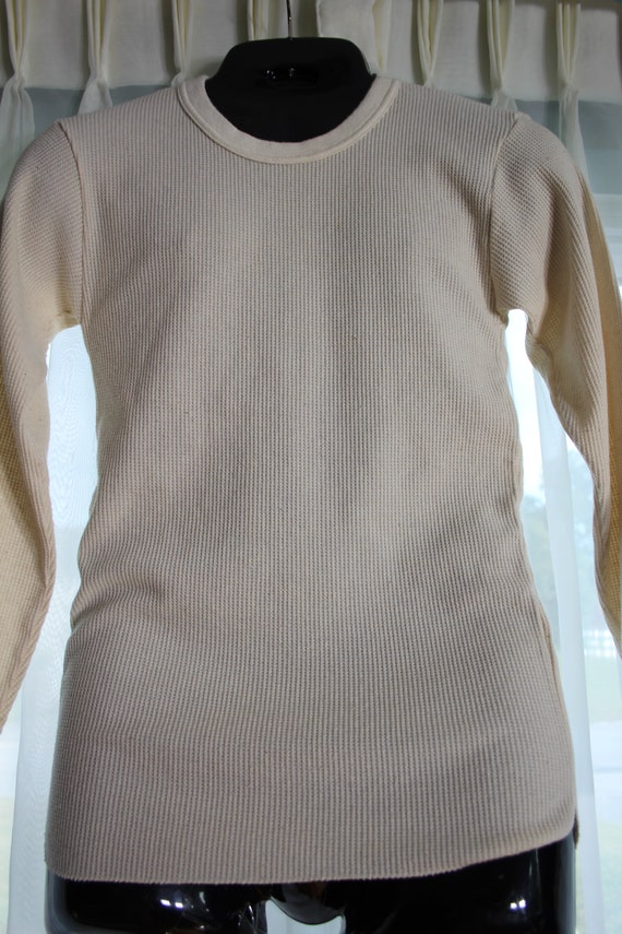 Vintage THERMAL SHIRT Hong Kong WAFFLE 