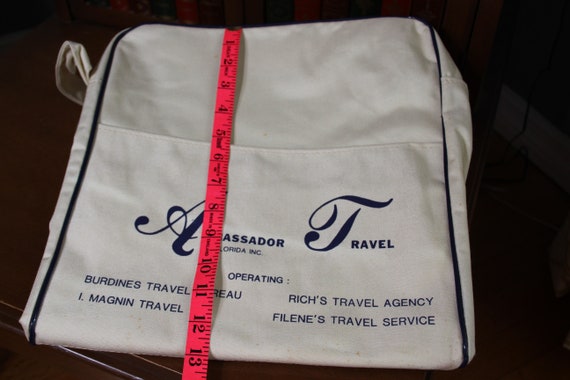 NOS Ambassador TRAVEL AGENCY Tote Bag Retro Airli… - image 9