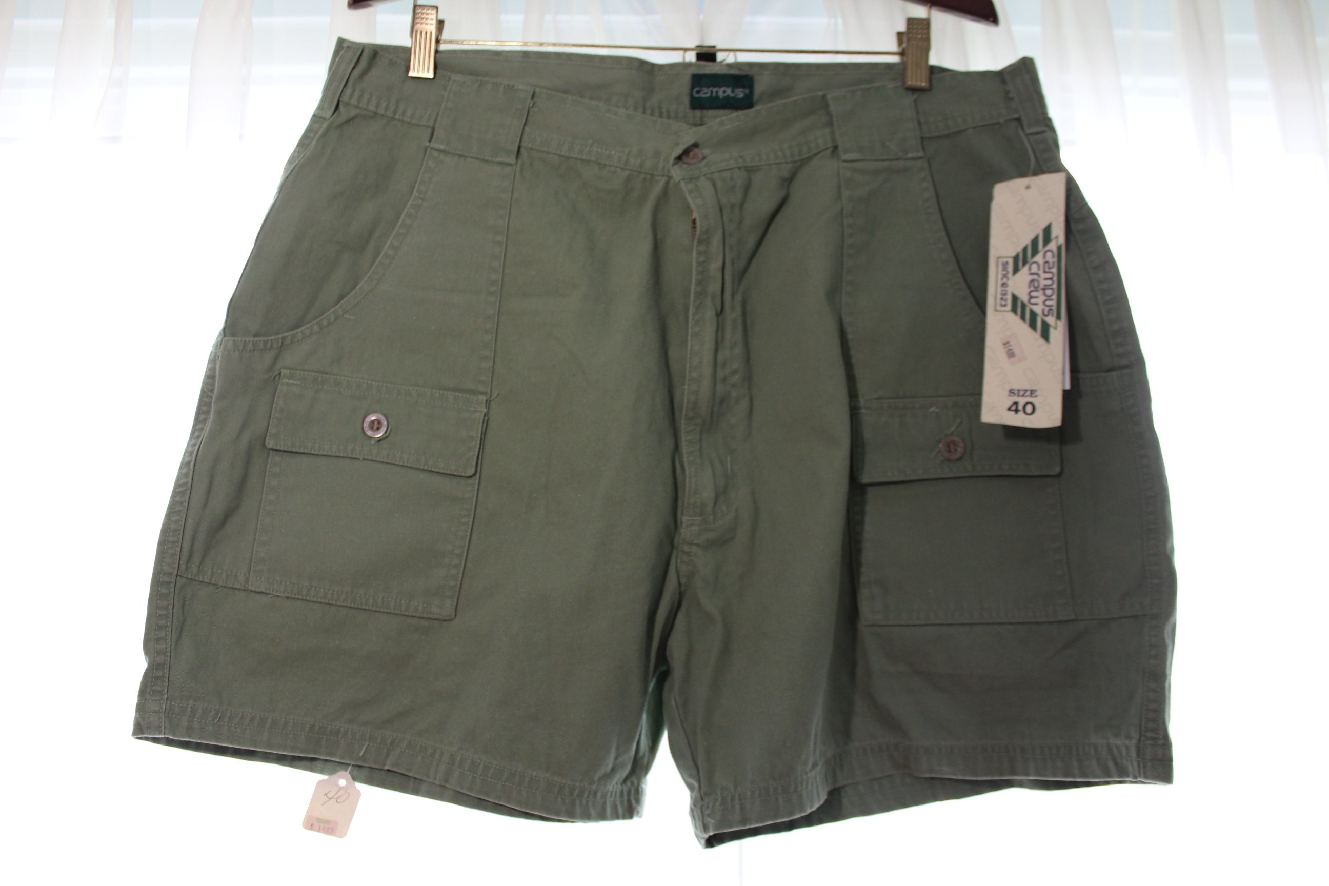 80s CAMPUS Crew CARGO SHORTS Deadstock 