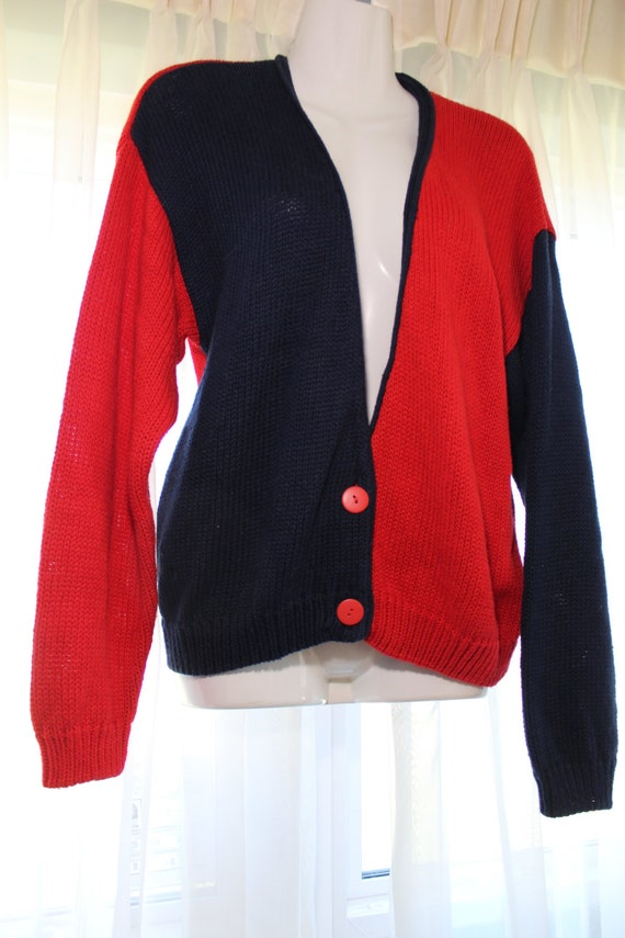 navy blue chunky cardigan