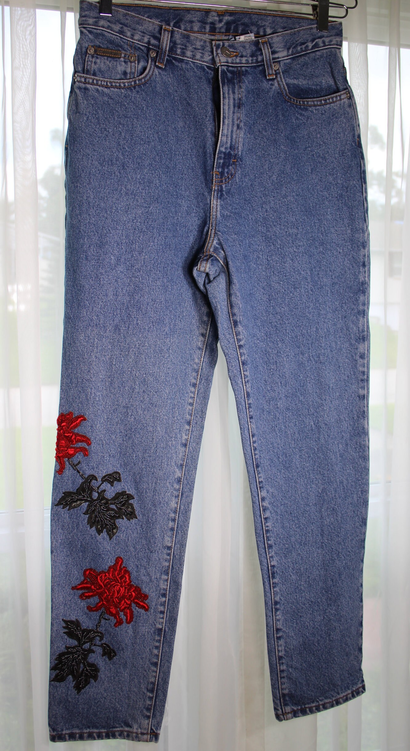 90s Original CALVIN KLEIN Jeans Sz 10 EMBELLISHED Beaded | Etsy Canada