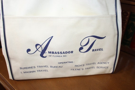 NOS Ambassador TRAVEL AGENCY Tote Bag Retro Airli… - image 4