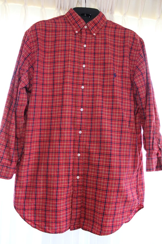 ralph lauren red plaid shirt