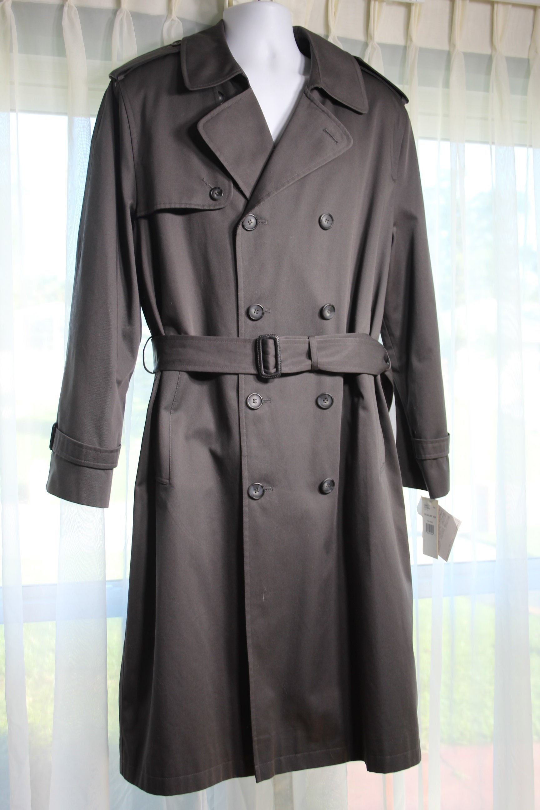 Bill blass mens trench coat Clearance