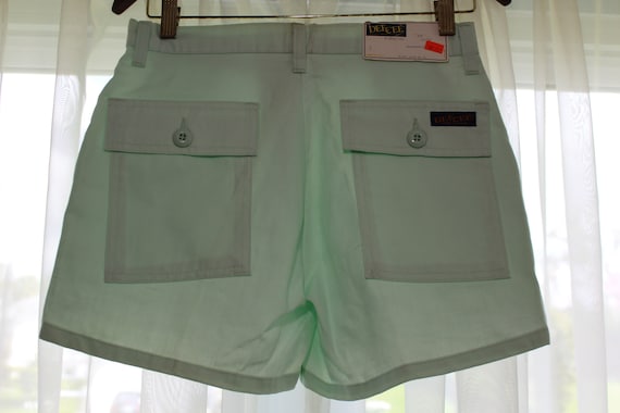 70s Vintage Pastel Green Deadstock Shorts Cargo p… - image 1