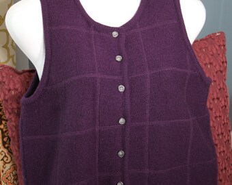80s PIERRE CARDIN Dark Purple Sweater 
