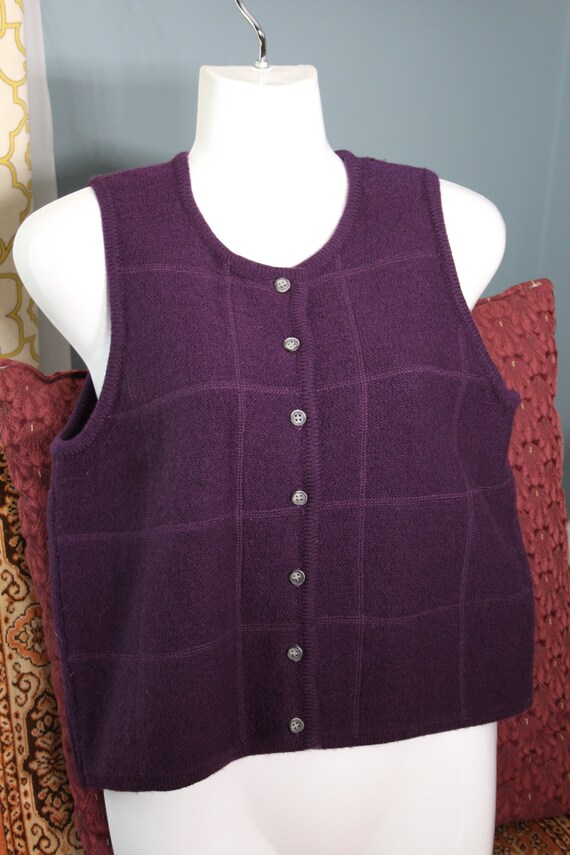 80s PIERRE CARDIN Dark Purple Sweater 