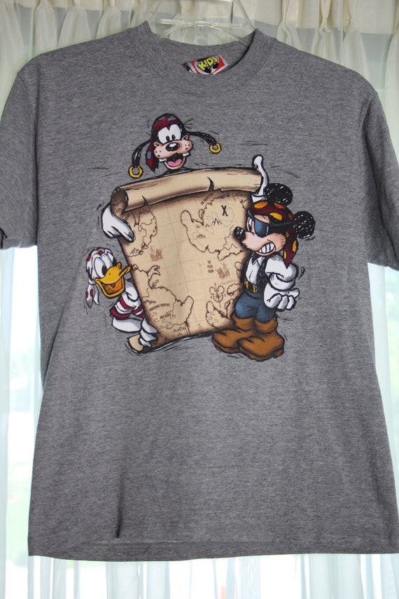 Rare DISNEY INC 80s 90s PIRATES Shirt Mickey Donal