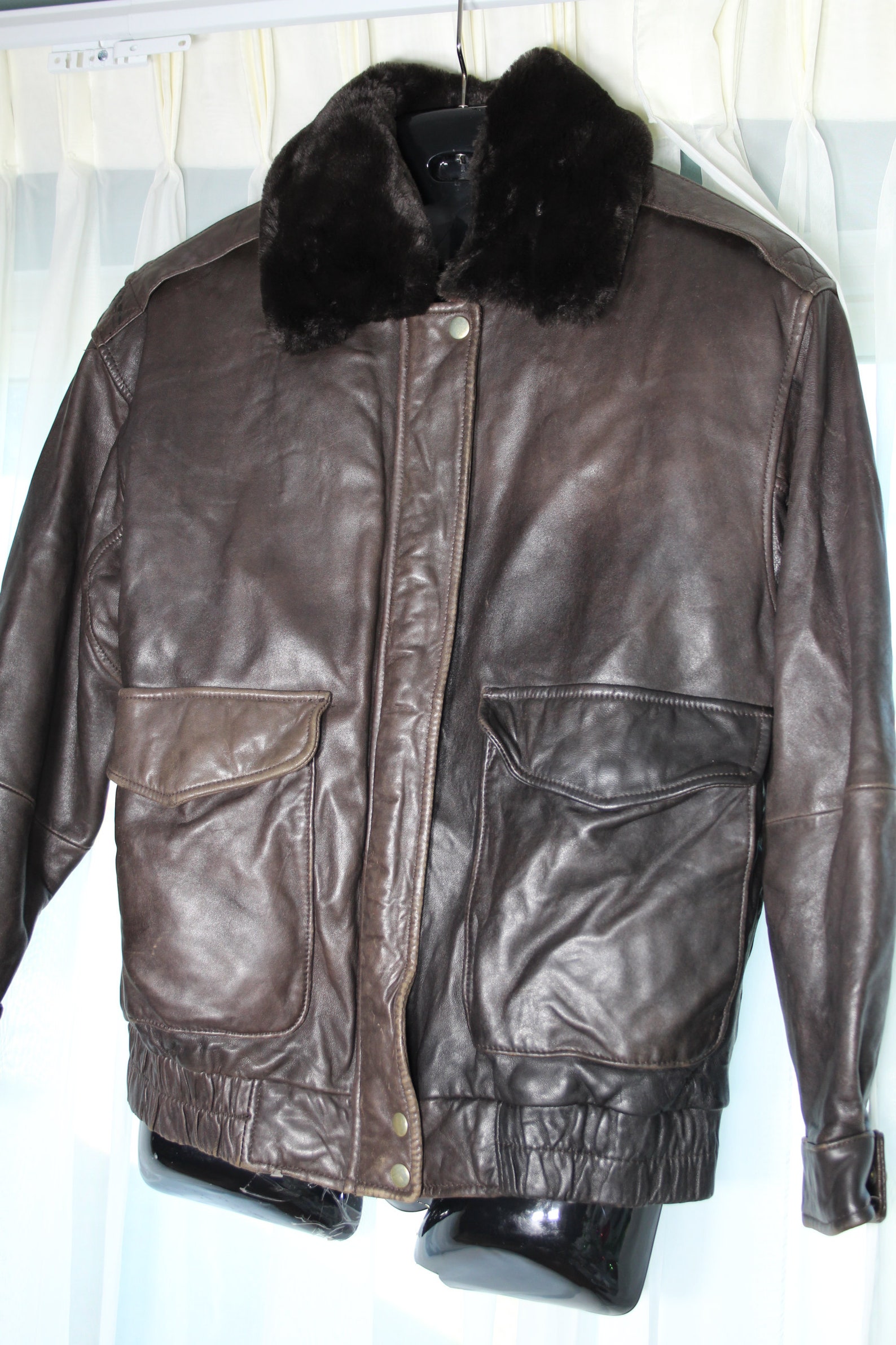 BRAEFAIR Vintage BOMBER LEATHER Brown Jacket Coat M/L Soft - Etsy UK