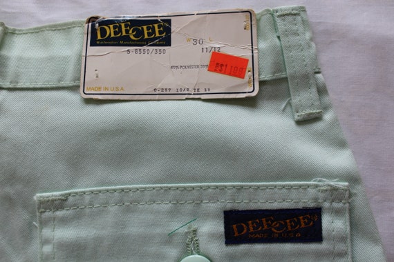 70s Vintage Pastel Green Deadstock Shorts Cargo p… - image 6