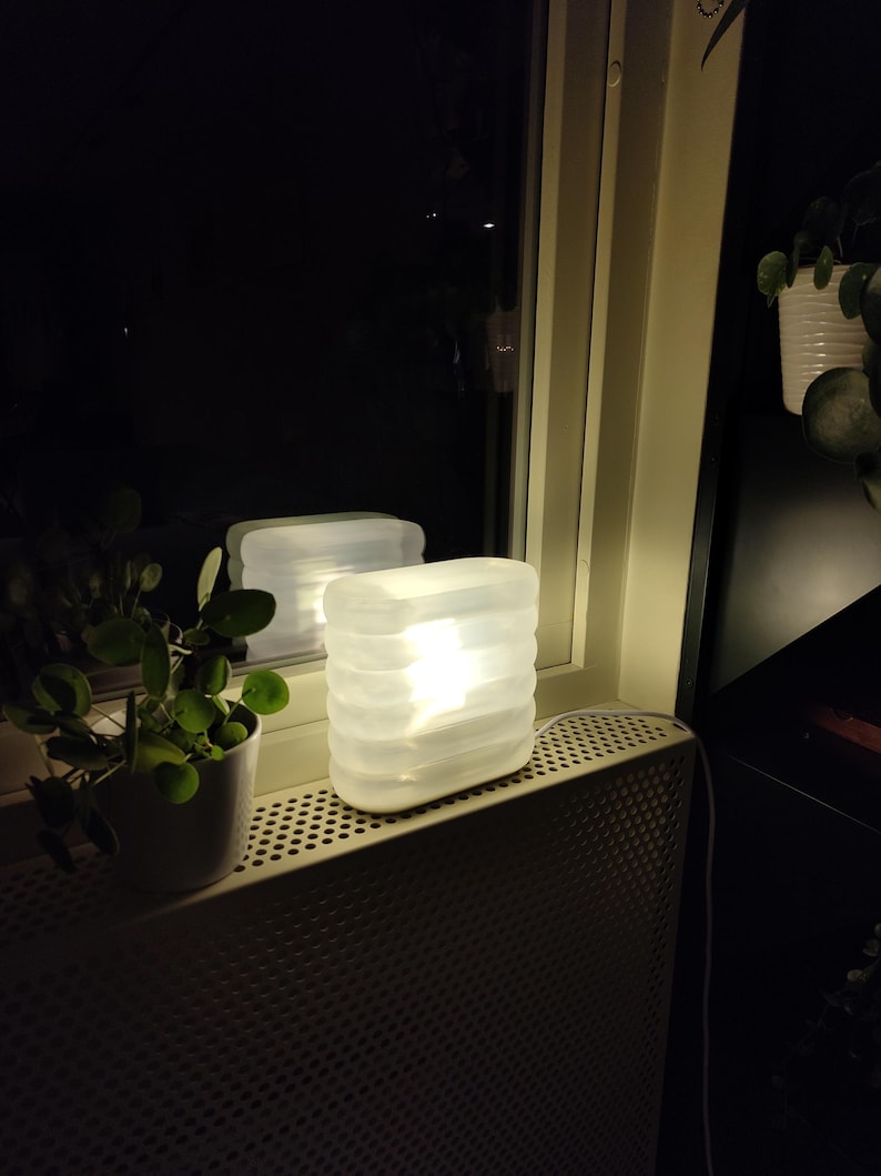 Galby Lamp | 3D-Printed Interactive Glass-Brick Inspired Design image 1
