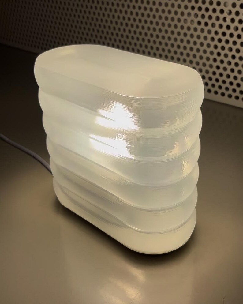 Galby Lamp | 3D-Printed Interactive Glass-Brick Inspired Design image 6