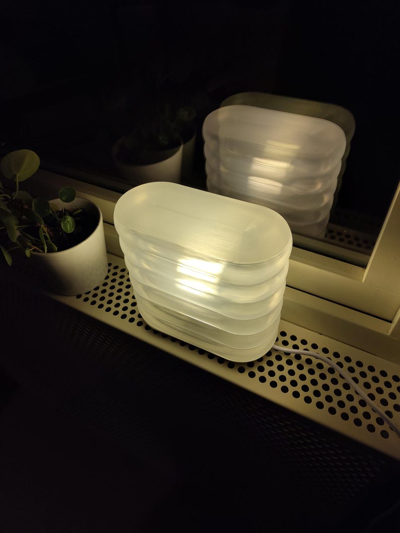 Galby Lamp | 3D-Printed Interactive Glass-Brick Inspired Design image 3