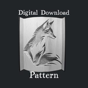 Motif renard | Modèle artistique de livre découpé et plié | Téléchargement numérique