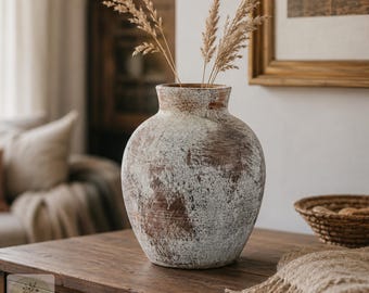 Jarrón de cerámica Wabi Sabi, tarro de cerámica texturizada mate para la decoración del hogar.