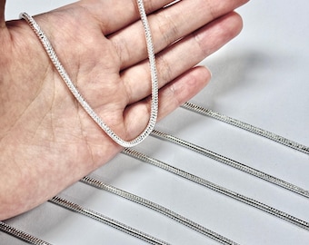 3mm 925 Sterling Silver Snake Chain Necklace | Bold Round Snake Chain | Unisex Minimalist Necklace 18–24 Inch