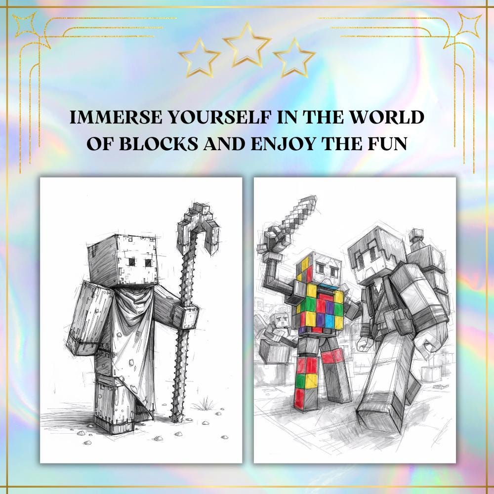 Shadow Blocky Coloring 20 Blocky Coloring Pages, Blocky Characters, Worlds & Adventures ...