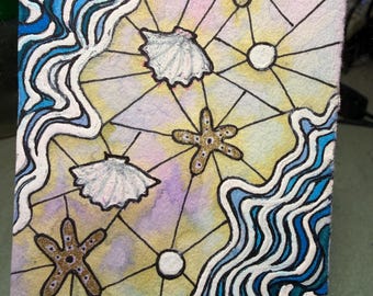 ACEO Between the Waves by C Autumn Trapp ATC Original Art