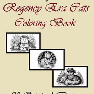 Regency Era Cats Coloring Pages