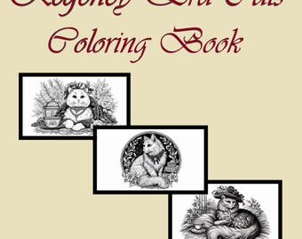 Regency Era Cats Coloring Pages
