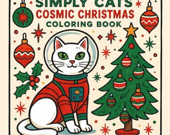 Simply Cats Cosmic Christmas Coloring Pages 20 Images