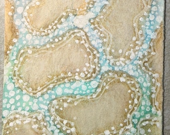 ACEO To the  Ocean by C Autumn Trapp ATC Original Art
