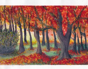 Fall of the Forest Kings - Original Art by C. Autumn Trapp 7.5" x 11"
