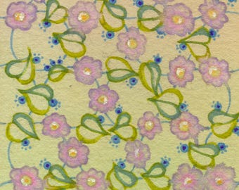ACEO Delicate Floral by C Autumn Trapp ATC Original Art