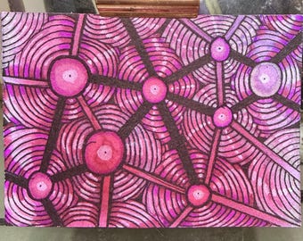 ACEO Space and Time by C Autumn Trapp ATC Original Art