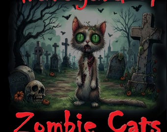 Graveyard of Zombie Cats Coloring Pages 20 Images