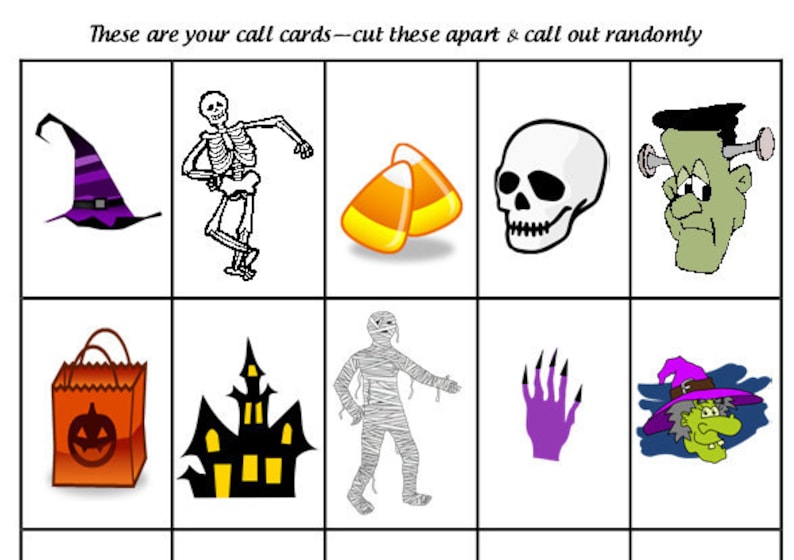 Printable Halloween Bingo Game INSTANT DOWNLOAD image 2