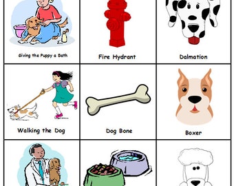 Puppy / Dog Bingo - Printable - 17 boards - Perfect for a Birthday Party - INSTANT DOWNLOAD