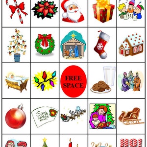 Printable Christmas Bingo - Different Game Boards for All Levels - 49 ...