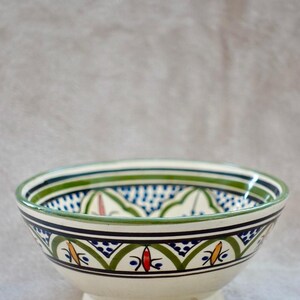 Hand-Painted Moroccan Ceramic Bowl | Traditional Artisan Pottery | Decorative Serving Bowl | One of a Kind