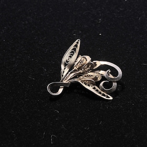 Vintage Filigree Sterling Silver Brooch