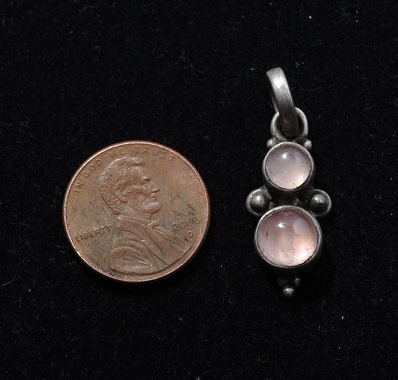 Sterling Silver and Rose Quartz Pendant - image 3