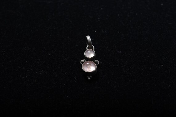 Sterling Silver and Rose Quartz Pendant - image 2