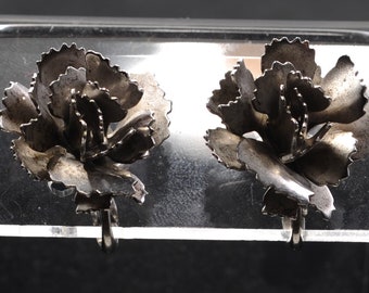 Harry S. Bick Floral Clip On Earrings