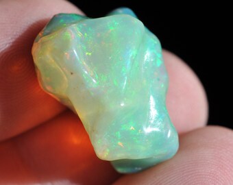 19 ct Carved and Polished Freeform  Ethiopian Opal - See Video!