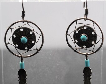 Sterling Silver Dream Catcher Earrings
