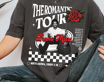 Comfort Colors Bruno Mars The Romantic Tour T-shirt 2026