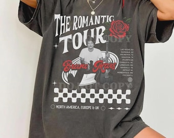 Camiseta Comfort Colors Bruno Mars The Romantic Tour 2026