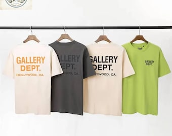 Camiseta unisex de algodón hecha a mano con estampado gráfico de Gallery Dept / Hollywood CA Fashion Streetwear Tee