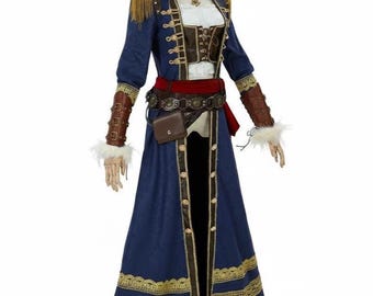 Disfraz de Capitán Pirata para Mujer, Traje Medieval de Cuero, Conjunto de Halloween, Chaqueta, Camisa, Cinturón, Conjunto Completo, Disfraz Renacentista