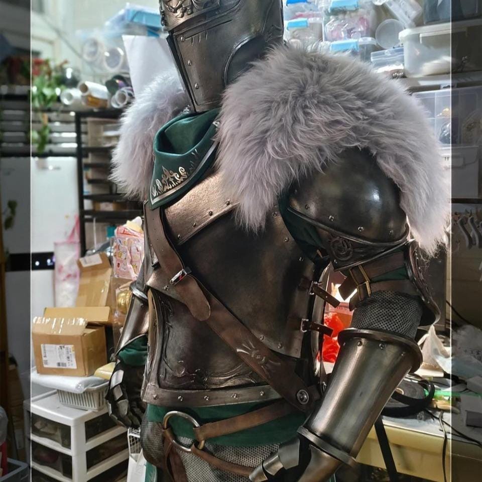 Dark Knight Armor Cosplay Costume Full Set Custom Size Medieval Fantasy ...