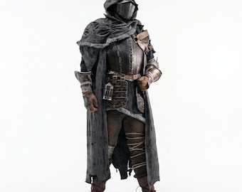Disfraz completo de Caballero de la Muerte de Dark Souls, armadura y capa hechas a medida para Halloween.
