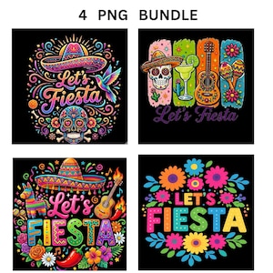Fiesta PNG Bundle, Cinco De Mayo Mexican Party Clipart (Digital Nedladdning)