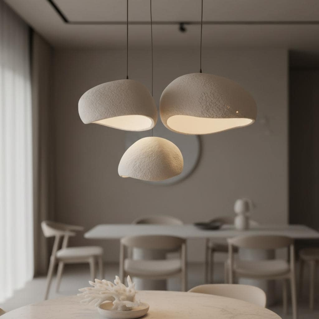 Moderne Zijden Wandlamp Wabi Sabi met LED Verlichting - Elegante